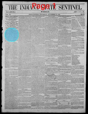 Page thumbnail for Indiana State Sentinel