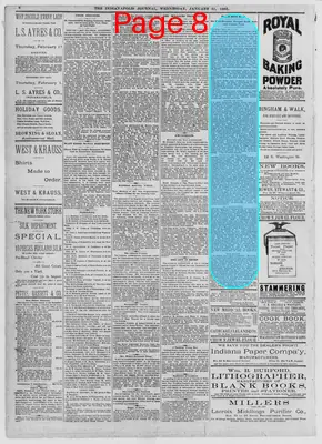 Page thumbnail for The Indianapolis Journal