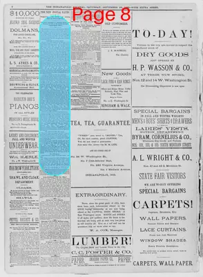 Page thumbnail for The Indianapolis Journal