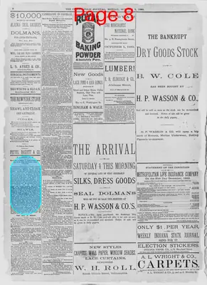 Page thumbnail for The Indianapolis Journal