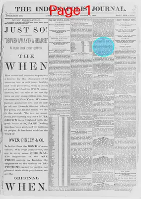 Page thumbnail for The Indianapolis Journal