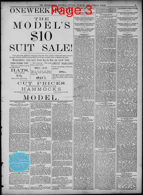 Page thumbnail for The Indianapolis Journal