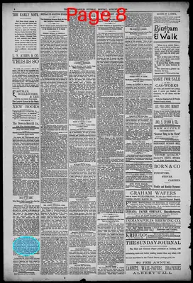 Page thumbnail for The Indianapolis Journal