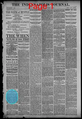 Page thumbnail for The Indianapolis Journal