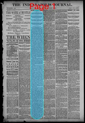 Page thumbnail for The Indianapolis Journal
