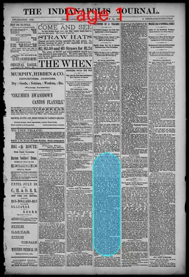 Page thumbnail for The Indianapolis Journal