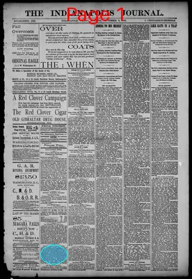 Page thumbnail for The Indianapolis Journal