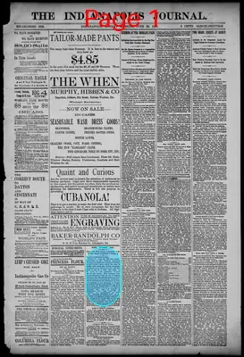 Page thumbnail for The Indianapolis Journal