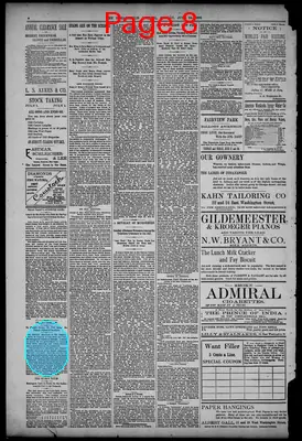 Page thumbnail for The Indianapolis Journal