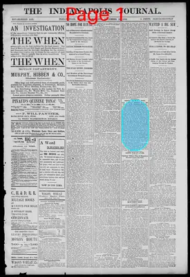 Page thumbnail for The Indianapolis Journal