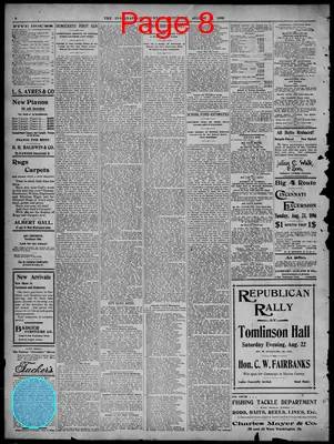 Page thumbnail for The Indianapolis Journal