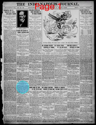 Page thumbnail for The Indianapolis Journal