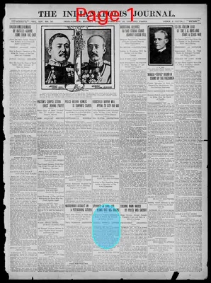Page thumbnail for The Indianapolis Journal