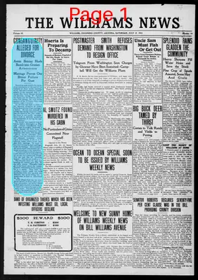Page thumbnail for The Williams News