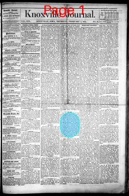 Page thumbnail for Knoxville Journal