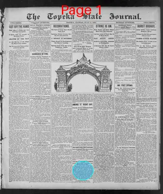 Page thumbnail for The Topeka State Journal