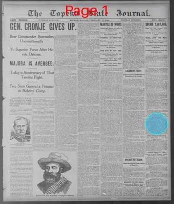 Page thumbnail for The Topeka State Journal