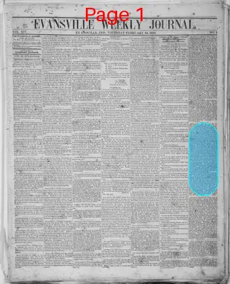 Page thumbnail for Evansville Weekly Journal