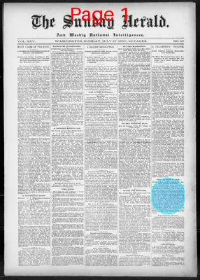 Page thumbnail for The Sunday Herald And Weekly National Intelligencer