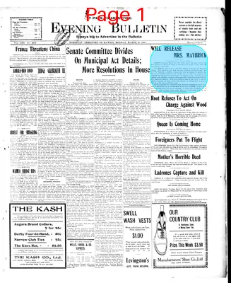 Page thumbnail for Evening Bulletin
