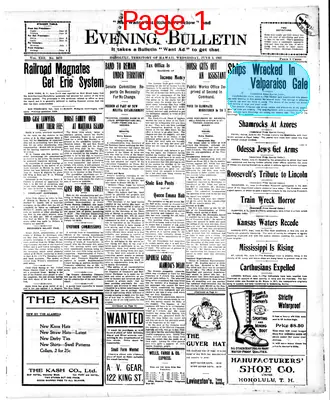 Page thumbnail for Evening Bulletin