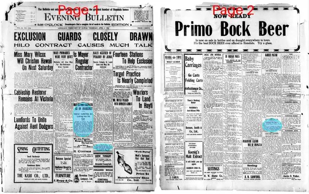 Page thumbnail for Evening Bulletin