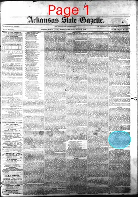 Page thumbnail for Arkansas State Gazette