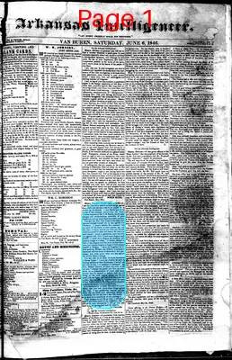 Page thumbnail for Arkansas Intelligencer