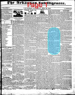 Page thumbnail for Arkansas Intelligencer