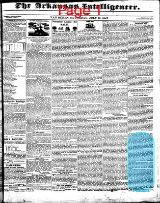 Page thumbnail for Arkansas Intelligencer