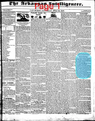 Page thumbnail for Arkansas Intelligencer