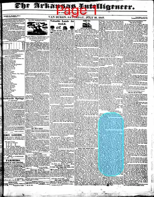 Page thumbnail for Arkansas Intelligencer