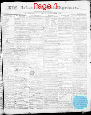 Page thumbnail for Arkansas Intelligencer