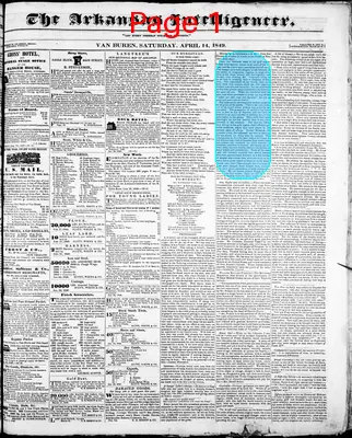 Page thumbnail for Arkansas Intelligencer