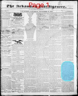 Page thumbnail for Arkansas Intelligencer