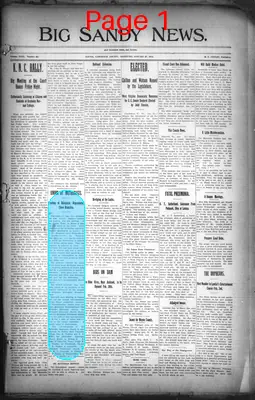 Page thumbnail for The Big Sandy News