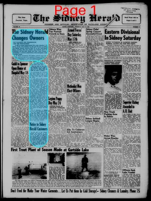 Page thumbnail for The Sidney Herald