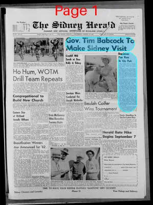 Page thumbnail for The Sidney Herald