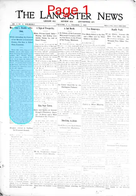 Page thumbnail for The Lancaster News