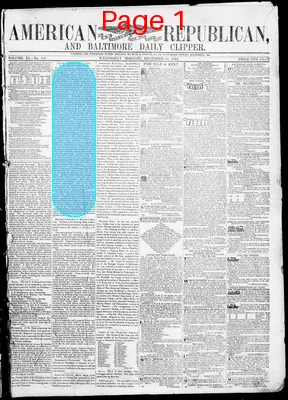 Page thumbnail for American Republican And Baltimore Daily Clipper