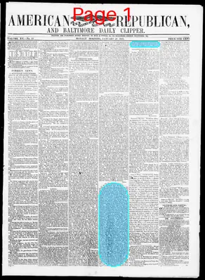 Page thumbnail for American Republican And Baltimore Daily Clipper