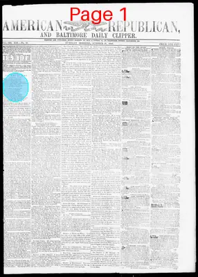Page thumbnail for American Republican And Baltimore Daily Clipper