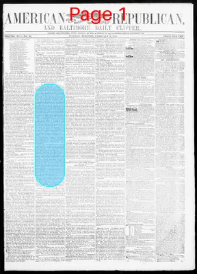 Page thumbnail for American Republican And Baltimore Daily Clipper