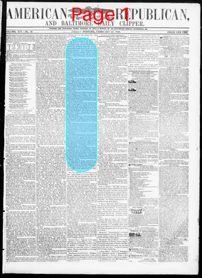 Page thumbnail for American Republican And Baltimore Daily Clipper