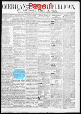 Page thumbnail for American Republican And Baltimore Daily Clipper