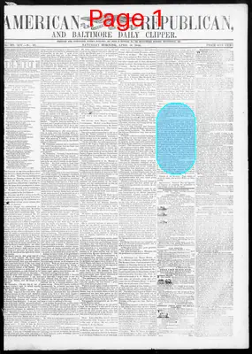 Page thumbnail for American Republican And Baltimore Daily Clipper