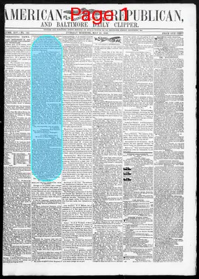 Page thumbnail for American Republican And Baltimore Daily Clipper