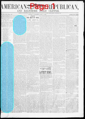 Page thumbnail for American Republican And Baltimore Daily Clipper
