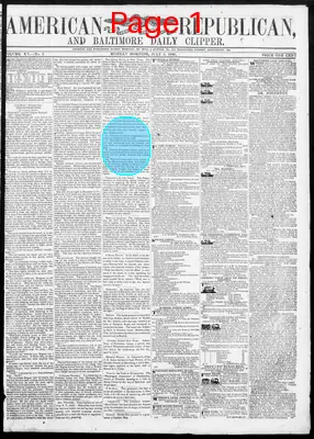 Page thumbnail for American Republican And Baltimore Daily Clipper
