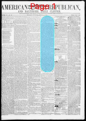 Page thumbnail for American Republican And Baltimore Daily Clipper